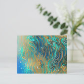 Abstracte schilting van halfzware oliën briefkaart (Staand voorkant)