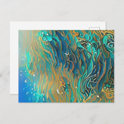 Abstracte schilting van halfzware oliën briefkaart (Voorkant / Achterkant)