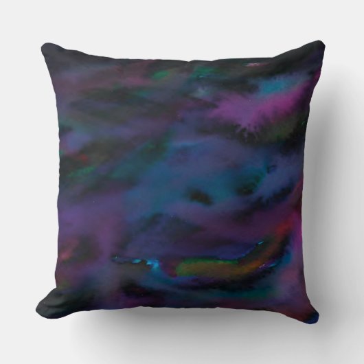 Abstracte schimmelkalk zuivert waterkleur kussen (Voorkant)