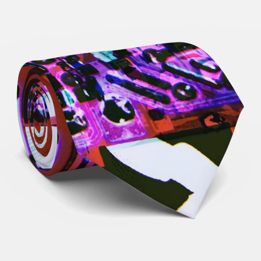 abstracte schimmelplaat voor elektrisch circuit stropdas (Opgerold)