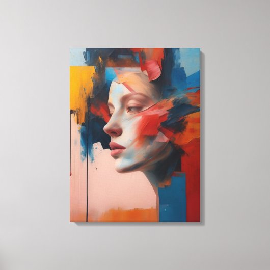 "Abstracte Schoonheid" Canvas Afdruk (Voorkant)