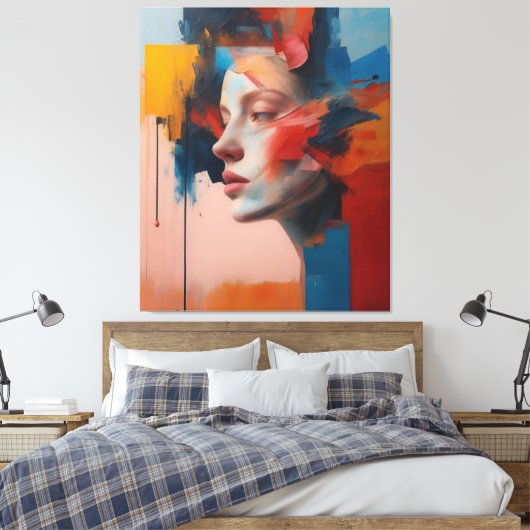 "Abstracte Schoonheid" Canvas Afdruk (Insitu (Slaapkamer))