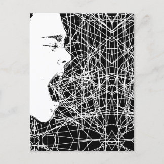Abstracte Schreeuw Kunst Briefkaart