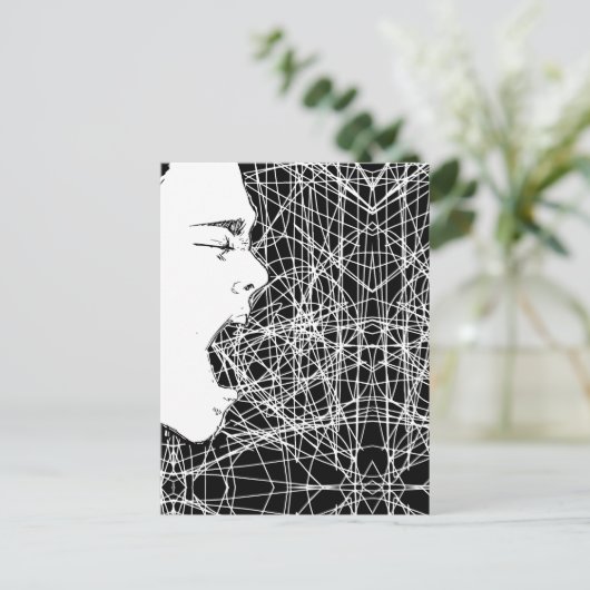 Abstracte Schreeuwkunst Briefkaart (Staand voorkant)