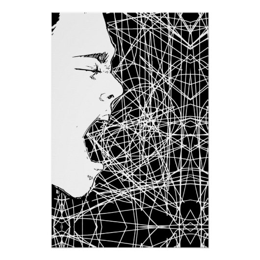 Abstracte Schreeuwkunst Perfect Poster (Voorkant)