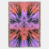 Abstracte schroefdraad voor poederroze explosie deken (Voorkant Verticaal)