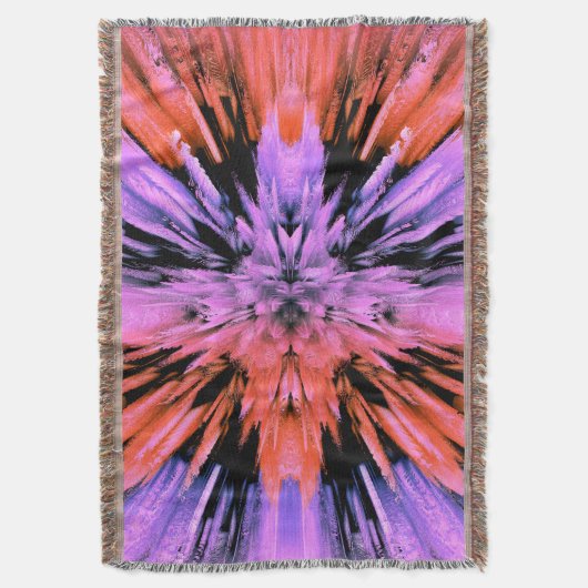 Abstracte schroefdraad voor poederroze explosie deken (Voorkant Verticaal)