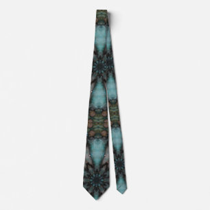 Abstracte Sci-fi Turquoise Burst Stropdas