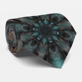 Abstracte Sci-fi Turquoise Burst Stropdas (Opgerold)