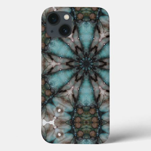 Abstracte Sci-fi Turquoise Star Windmill Case-Mate iPhone Case (Achterkant)