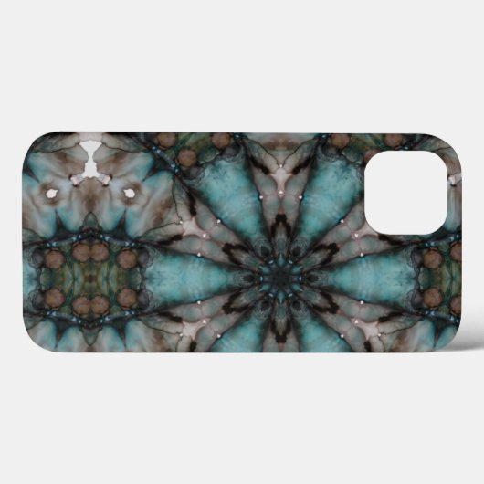 Abstracte Sci-fi Turquoise Star Windmill Case-Mate iPhone Case (Achterkant (horizontaal))
