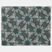 Abstracte Sci-fi Turquoise Star Windmill Fleece Deken (Voorkant (Horizontaal))