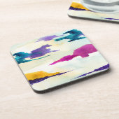 Abstracte Scottish Loch Waterverf Onderzetter Set (Linkerzijde)