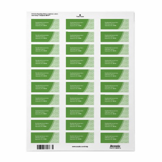 Abstracte scripts Terug Adres Label (Full Sheet)