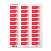 Abstracte scripts Terug Adres Label (Full Sheet)