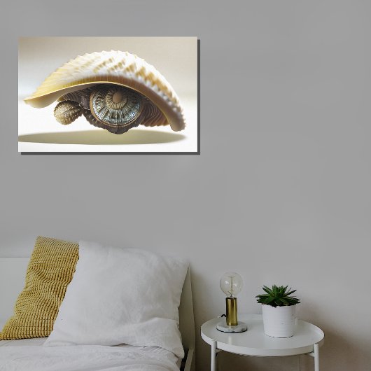 Abstracte Seashell Eye Wall Art Decor Canvas Afdruk