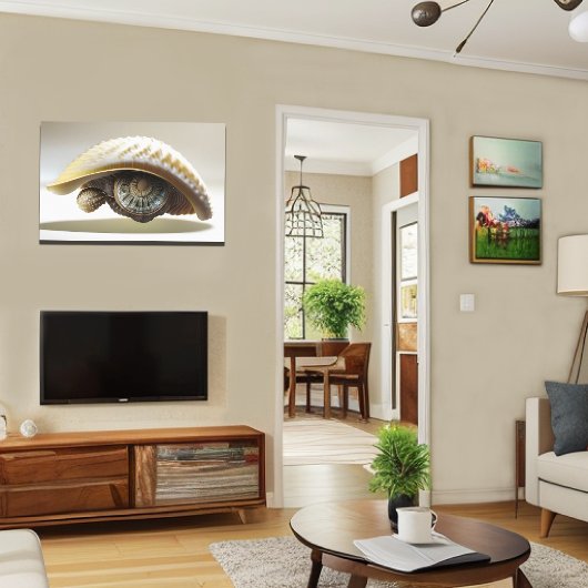 Abstracte Seashell Eye Wall Art Decor Canvas Afdruk