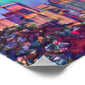 Abstracte Seattle Skyline Poster (Hoek)