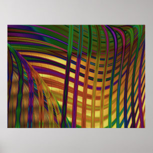 Abstracte seaweed-kunst poster