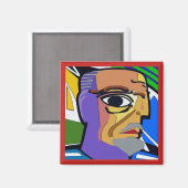 Abstracte Self.Face Magneet (Voorkant / Achterkant)