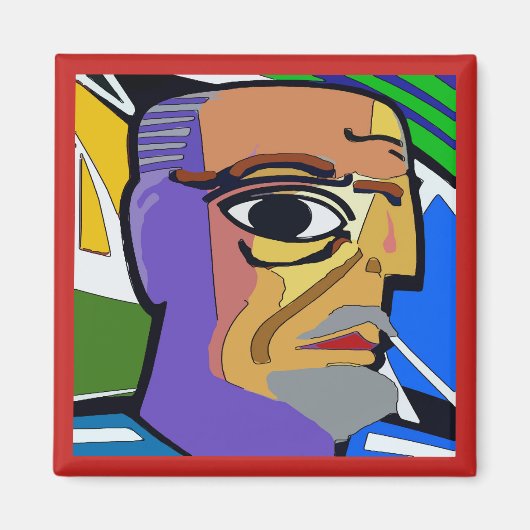 Abstracte Self.Face Magneet (Voorkant)