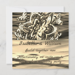 Abstracte sepia-bloem, glanzende tonen tot donkere kaart