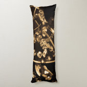 Abstracte Sepia Crystal Chandelier Lichaamskussen (Achterkant (Verticaal))