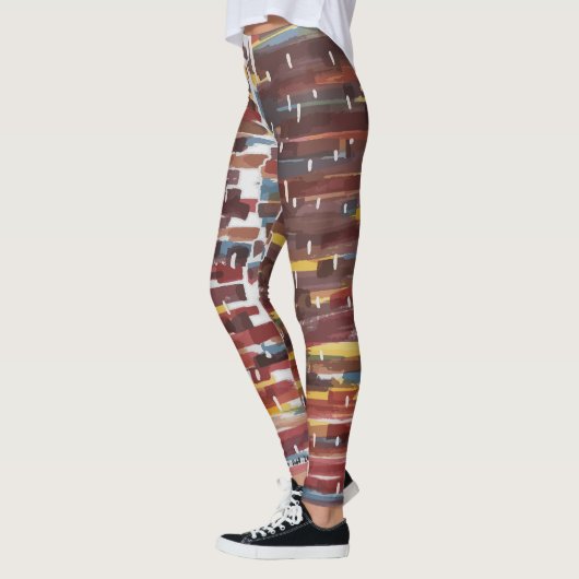 Abstracte Sepia Leggings (Links)