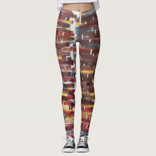 Abstracte Sepia Leggings