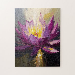 Abstracte Serene Lotus Fine Art Legpuzzel