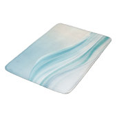 Abstracte serene oceaangolven met gladde blues badmat (Gekanteld)