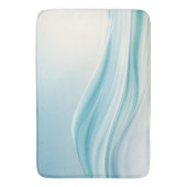 Abstracte serene oceaangolven met gladde blues badmat (Voorkant Verticaal)