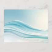 Abstracte serene oceaangolven met gladde blues briefkaart (Voorkant)