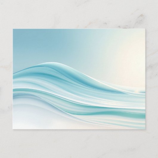 Abstracte serene oceaangolven met gladde blues briefkaart (Voorkant)
