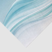 Abstracte serene oceaangolven met gladde blues tissuepapier (Detail)