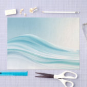 Abstracte serene oceaangolven met gladde blues tissuepapier (Craft)