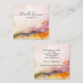 Abstracte serene therapeut vierkante visitekaartje (Voorkant / Achterkant)