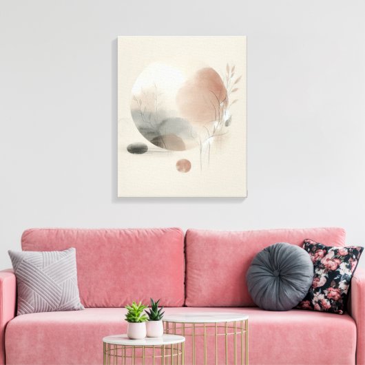 Abstracte Sereniteit Canvas Afdruk (Insitu (Woonkamer))