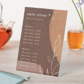 Abstracte serviceprijs voor Oranje reust Leafy Fol Reclamebord Met Voetstuk (Insitu)