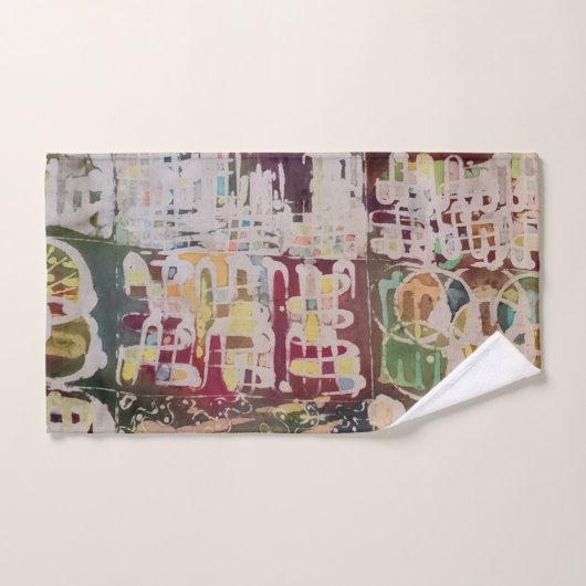 Abstracte set handdoeken van batik Boho Bath (Handdoek)