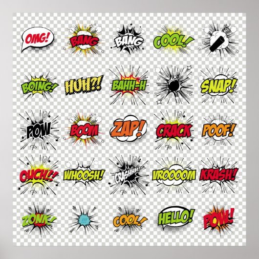 abstracte set kunstobjecten van de pop op een spec poster (Voorkant)