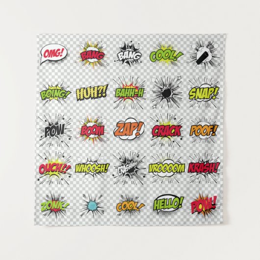 abstracte set kunstobjecten van de pop op een spec wandkleed (Voorkant)