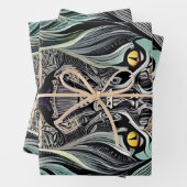 Abstracte Shabby Chic King Lion Inpakpapier Vel (In situ)