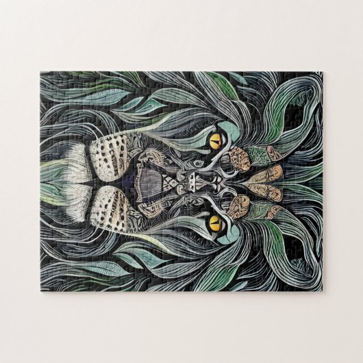 Abstracte Shabby Chic King Lion Legpuzzel (Horizontaal)