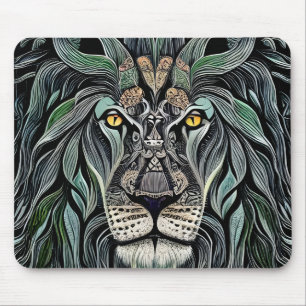 Abstracte Shabby Chic King Lion Muismat