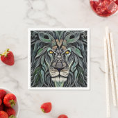 Abstracte Shabby Chic King Lion Servet (Insitu)