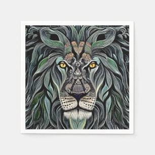 Abstracte Shabby Chic King Lion Servet