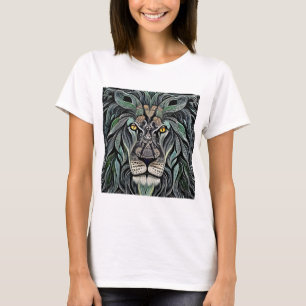 Abstracte Shabby Chic King Lion T-shirt