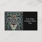 Abstracte Shabby Chic King Lion Visitekaartje (Voorkant)