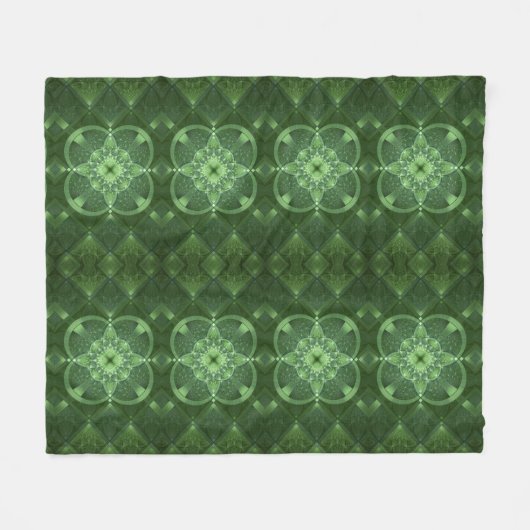 Abstracte Shamrocks Fleece Deken (Voorkant (Horizontaal))